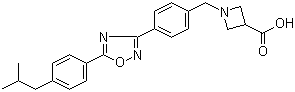 1-[[4-[5-[4-(2-甲基丙基)苯基]-1,2,4-噁二唑-3-基]苯基]甲基]-3-氮杂羧酸结构式_635701-59-6结构式