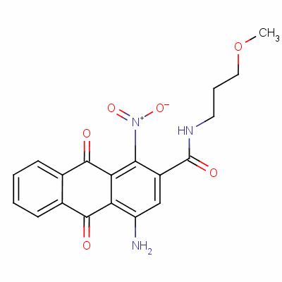 4-氨基-9,10-二氢-n-(3-甲氧基丙基)-1-硝基-9,10-二氧代蒽-2-羧酰胺结构式_63589-26-4结构式