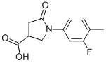 1-(3-氟-4-甲基苯基)-5-氧代吡咯烷-3-羧酸结构式_63674-46-4结构式