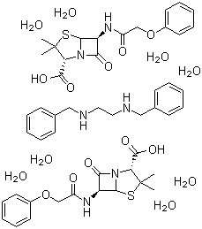 青霉素 V 二苄乙二胺结构式_63690-57-3结构式