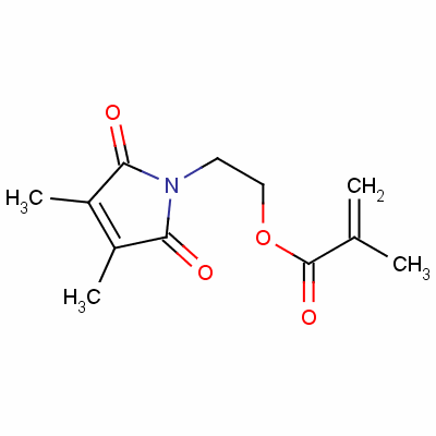 2-(2,5-二氢-3,4-二甲基-2,5-二氧代-1H-吡咯-1-基)甲基丙烯酸乙酯结构式_63729-42-0结构式