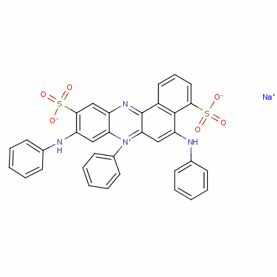 7-苯基-5,9-二(苯氨基)-4,10-二磺基苯并[A]吩嗪内翁盐,单钠盐结构式_6378-88-7结构式