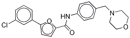 5-(3-氯苯基)-N-(4-(吗啉甲基)苯基)呋喃-2-羧酰胺结构式_638156-11-3结构式