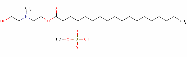 (2-羟基乙基)(甲基)[2-(硬脂酰氧基)乙基]铵硫酸甲酯盐结构式_63833-73-8结构式