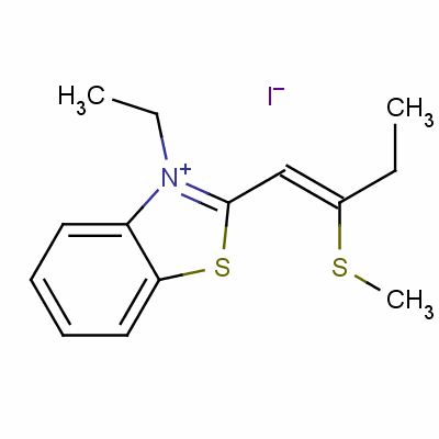 3-乙基-2-[2-(甲硫基)丁-1-烯基]苯并噻唑鎓碘化物结构式_63870-43-9结构式