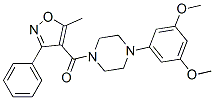 [4-(3,5-二甲氧基苯基)-1-哌嗪](5-甲基-3-苯基-4-异噁唑)-甲酮结构式_640286-91-5结构式