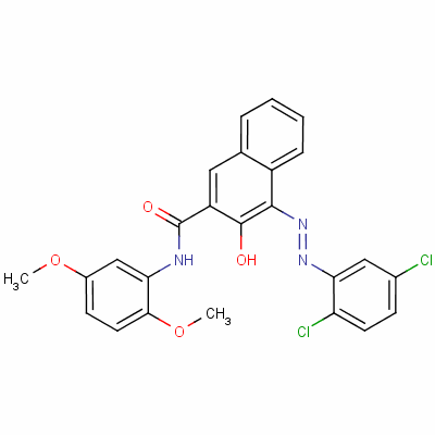 4-[(2,5-二氯苯基)偶氮]-N-(2,5-二甲氧基苯基)-3-羟基萘-2-甲酰胺结构式_6410-40-8结构式