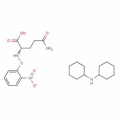 (2S)-4-氨基甲酰-2-[(2-硝基苯基)巯基氨基]丁酸 N-环己基环己胺盐结构式_64143-47-1结构式