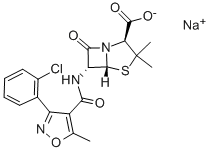 氯唑西林钠结构式_642-78-4结构式