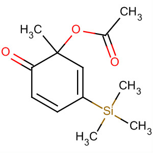 Acetic acid 1-methyl-6-oxo-3-(trimethylsilyl)-2,4-cyclohexadienyl ester Structure,64248-40-4Structure
