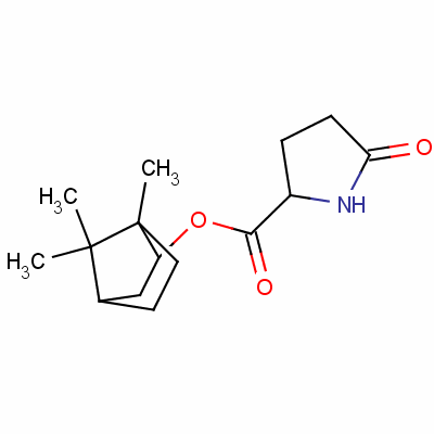 1,7,7-三甲基双环[2.2.1]庚-2-基 5-氧代-DL-脯氨酸酯结构式_64431-71-6结构式