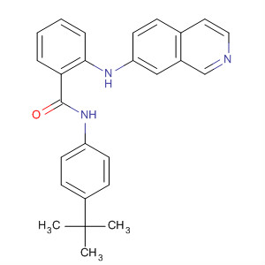 N-(4-叔丁基-苯基)-2-(异喹啉-7-基氨基)-苯甲酰胺结构式_645418-85-5结构式