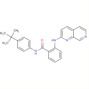 N-(4-叔丁基-苯基)-2-([1,7]萘啶-2-基氨基)-苯甲酰胺结构式_645418-92-4结构式