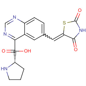 (S,e)-1-(6-((2,4-二氧代噻唑啉-5-基)甲基)喹唑啉-4-基)吡咯烷-2-羧酸结构式_648915-80-4结构式