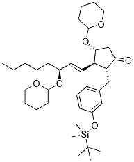 环戊酮,2-[[3-[[(1,1-二甲基乙基)二甲基硅烷基]氧基]苯基]甲基]-结构式_65423-57-6结构式