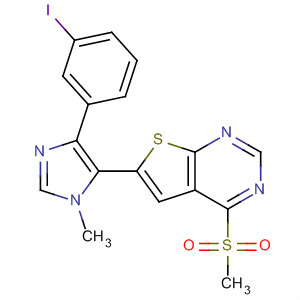 6-(4-(3-碘苯基)-1-甲基-1H-咪唑-5-基)-4-(甲基磺酰基)噻吩并[2,3-d]嘧啶结构式_655254-54-9结构式