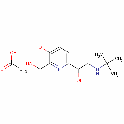2-(羟基甲基)-6-(1-羟基-2-叔丁基氨基-乙基)-吡啶-3-醇结构式_65652-44-0结构式