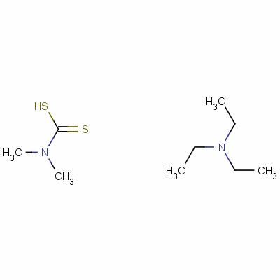 二硫代甲酸二甲酯与三乙胺的化合物结构式_65859-44-1结构式