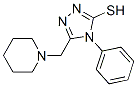 4-Phenyl-5-(piperidin-1-ylmethyl)-4h-1,2,4-triazole-3-thiol Structure,65924-80-3Structure