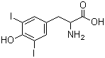 3,5-二碘酪氨酸结构式_66-02-4结构式