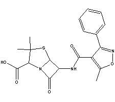 苯唑西林结构式_66-79-5结构式