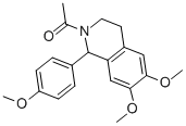 1-[6,7-二甲氧基-1-(4-甲氧基-苯基)-3,4-二氢-1H-异喹啉-2-基]-乙酮结构式_66040-39-9结构式