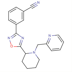 3-[5-(1-吡啶-2-甲基-哌啶-2-基)-[1,2,4]噁二唑-3-基]-苯甲腈结构式_661458-55-5结构式