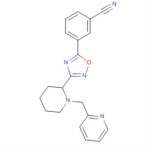 3-[3-(1-吡啶-2-甲基-哌啶-2-基)-[1,2,4]噁二唑-5-基]-苯甲腈结构式_661458-56-6结构式
