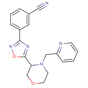 3-[5-(4-吡啶-2-甲基-吗啉-3-基)-[1,2,4]噁二唑-3-基]-苯甲腈结构式_661458-79-3结构式