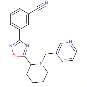 3-[5-(1-吡嗪-2-甲基-哌啶-2-基)-[1,2,4]噁二唑-3-基]-苯甲腈结构式_661458-84-0结构式