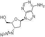 3’-叠氮-2’,3’-双脱氧腺苷结构式_66323-44-2结构式