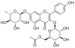 3-O-(6’’-O-乙酰基)葡糖甙-7-O-鼠李糖苷堪非醇酯结构式_66465-24-5结构式