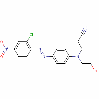 3-[[4-[(2-氯-4-硝基苯基) 氮杂]苯基](2-羟基乙基)氨基]-丙腈结构式_6657-33-6结构式