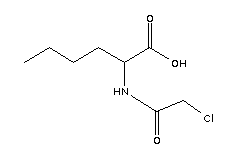 氯乙酰基-DL-正亮氨酸结构式_67206-26-2结构式
