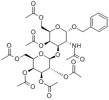 2-乙酰氨基-4,6-O-亚苄基-3-O-(2,3,4,6-四-O-乙酰基-β-D-半乳糖基-2-脱氧-α-D-吡喃葡萄糖苷苄酯结构式_67313-30-8结构式
