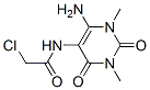 (7CI,8CI)-6-氨基-5-(2-氯乙酰氨基)-1,3-二甲基-尿嘧啶结构式_6743-04-0结构式