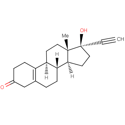异炔诺酮结构式_68-23-5结构式