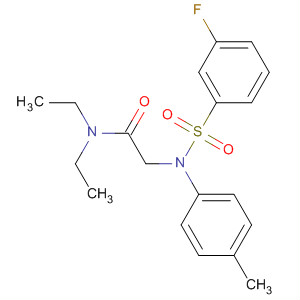 N,N-二乙基-2-[(3-氟-苯磺酰基)-对甲苯-氨基]-乙酰胺结构式_680588-91-4结构式