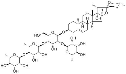 重楼皂苷 VII结构式_68124-04-9结构式
