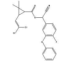 氟氯氰菊酯结构式_68359-37-5结构式
