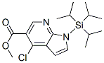 4-氯-1-[三(1-甲基乙基)甲硅烷基]-1H-吡咯并[2,3-b]吡啶-5-羧酸甲酯结构式_685513-97-7结构式