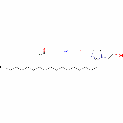 Stearic acid, aminoethylethanolamine amide-imidazoline, carboxymethylated sodium salt Structure,68608-63-9Structure