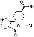 反式-1’-氧代-螺[环己基-1,3’(1’H)-呋喃并[3,4-c]吡啶]-4-羧酸盐酸盐结构式_687640-97-7结构式