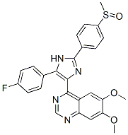 (9ci)-4-[5-(4-氟苯基)-2-[4-(甲基亚磺酰基)苯基]-1H-咪唑-4-基]-6,7-二甲氧基喹唑啉结构式_688359-17-3结构式