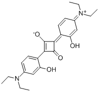 (4E)-2-[4-(二乙基氨基)-2-羟基苯基]-4-[4-(二乙基亚氨基)-2-羟基-2,5-环己二烯-1-亚基]-3-氧代-1-环丁烯-1-醇结构式_68842-66-0结构式