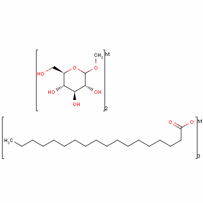 甲基-D-吡喃葡糖苷硬脂酸酯(2:3)结构式_68936-95-8结构式