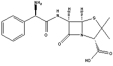 氨苄西林结构式_69-53-4结构式