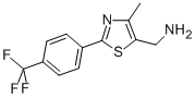 (4-甲基-2-[4-(三氟甲基)苯基]-1,3-噻唑-5-基)甲胺结构式_690632-25-8结构式