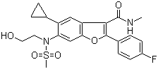 5-环丙基-2-(4-氟苯基)-6-[(2-羟基乙基)(甲基磺酰基)氨基]-N-甲基-3-苯并呋喃羧酰胺结构式_691852-58-1结构式