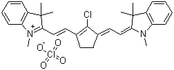 2-((E)-2-(2-chloro-3-[(e)-2-(1,3,3-trimethyl-1,3-dihydro-2h-indol-2-ylidene)ethylidene]-1-cyclopenten-1-yl)ethenyl)-1,3,3-trimethyl-3h-indolium perchlorate Structure,69415-30-1Structure